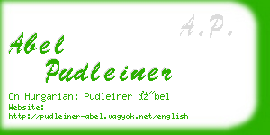 abel pudleiner business card